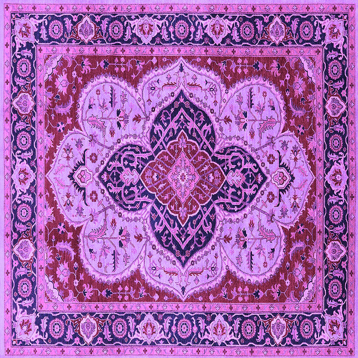 Square Oriental Purple Industrial Rug, urb1129pur