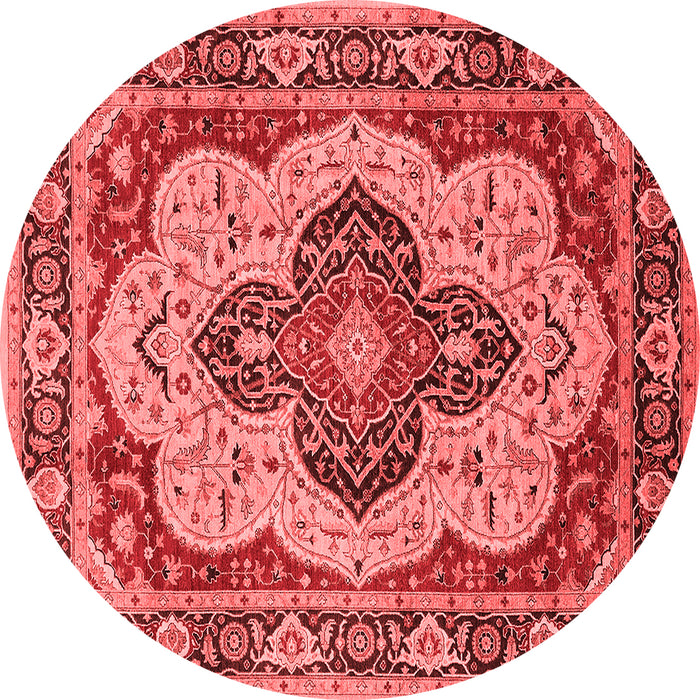 Machine Washable Oriental Red Industrial Rug, wshurb1129red