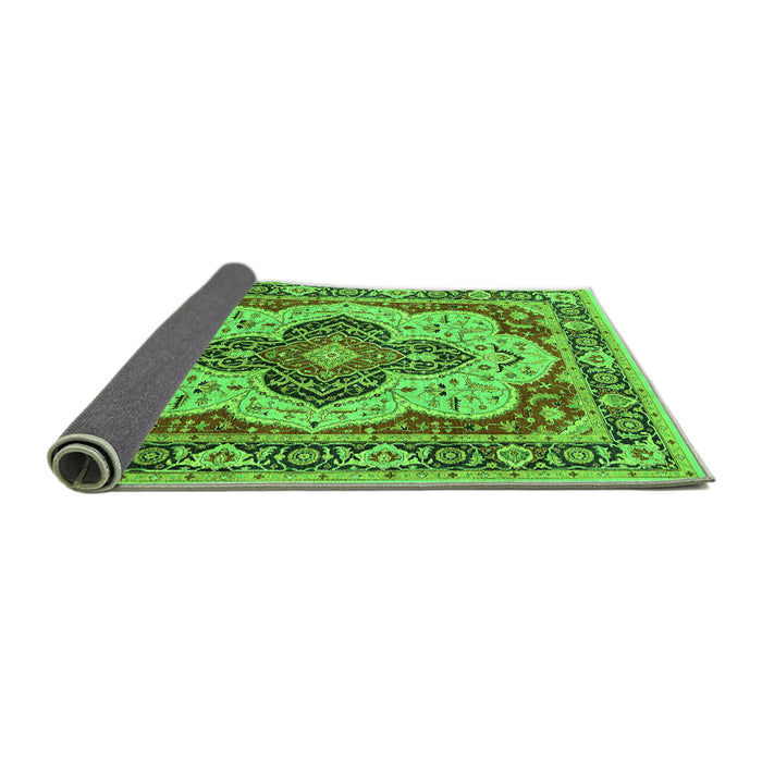 Sideview of Oriental Green Industrial Rug, urb1129grn