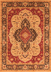 Oriental Orange Industrial Rug, urb1129org