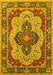 Machine Washable Oriental Yellow Industrial Rug, wshurb1129yw