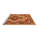 Sideview of Machine Washable Oriental Orange Industrial Area Rugs, wshurb1129org