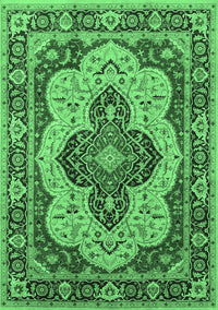 Oriental Emerald Green Industrial Rug, urb1129emgrn