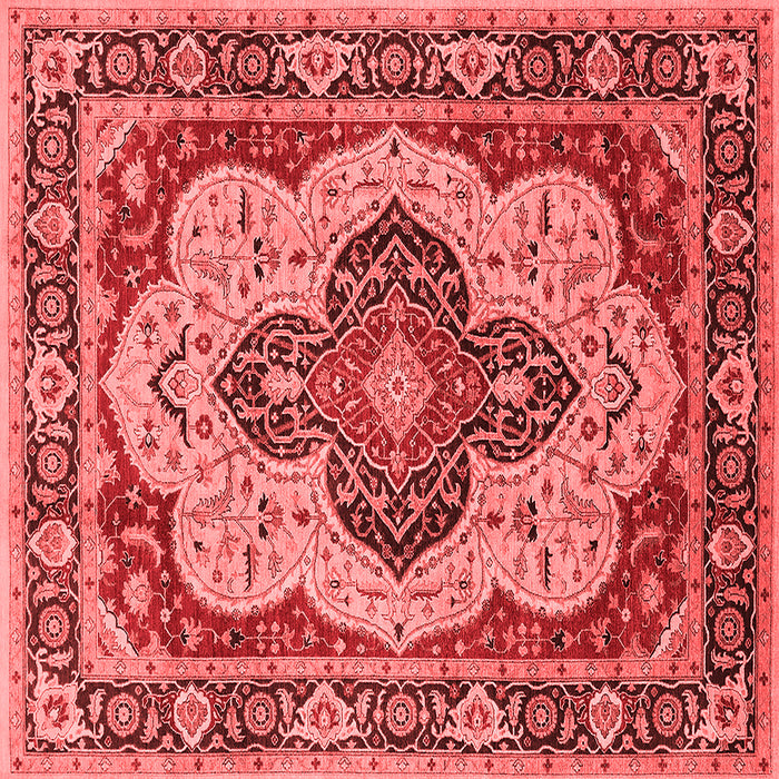 Machine Washable Oriental Red Industrial Rug, wshurb1129red