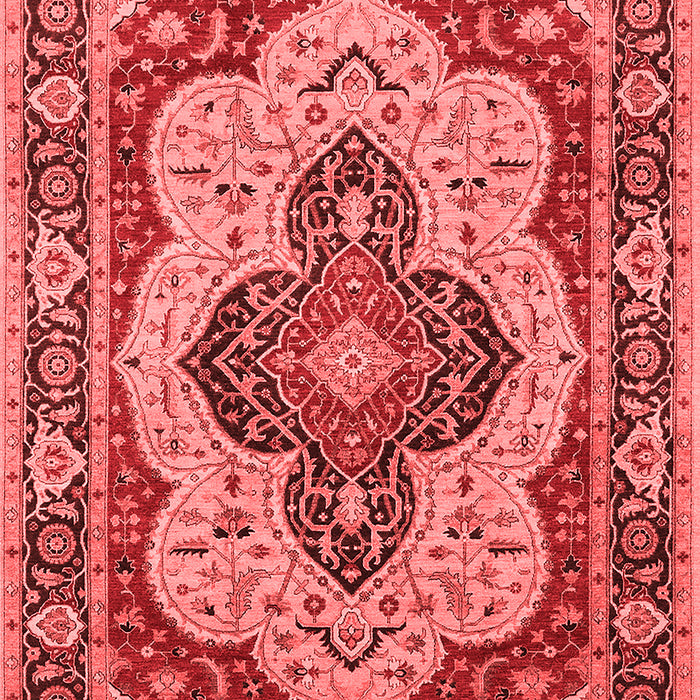 Machine Washable Oriental Red Industrial Rug, wshurb1129red