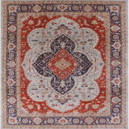 Square Machine Washable Industrial Modern Chestnut Brown Rug, wshurb1130