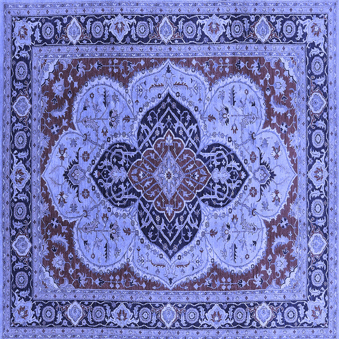 Square Oriental Blue Industrial Rug, urb1130blu