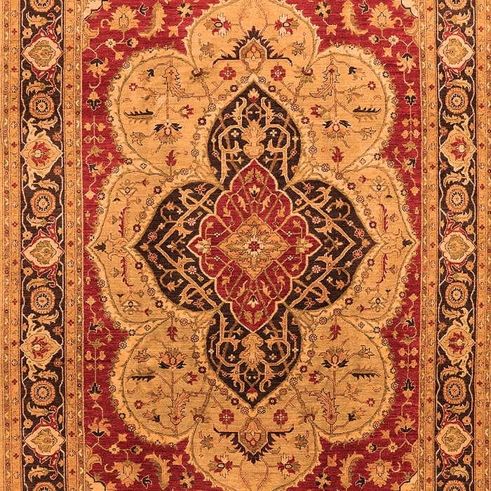 Machine Washable Oriental Orange Industrial Area Rugs, wshurb1130org