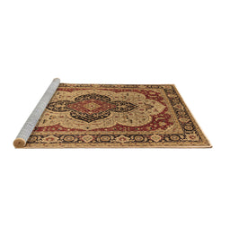 Sideview of Machine Washable Oriental Brown Industrial Rug, wshurb1130brn