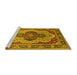 Sideview of Machine Washable Oriental Yellow Industrial Rug, wshurb1130yw