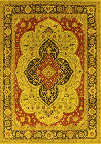 Oriental Yellow Industrial Rug, urb1130yw