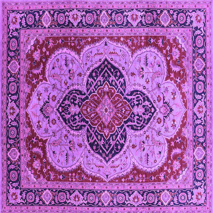 Square Machine Washable Oriental Purple Industrial Area Rugs, wshurb1130pur