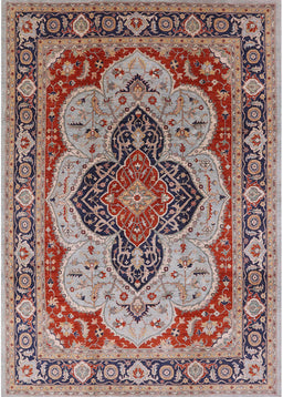 Mid-Century Modern Chestnut Brown Oriental Rug, urb1130