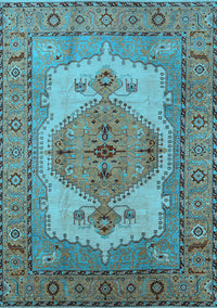 Oriental Light Blue Industrial Rug, urb1131lblu