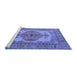 Sideview of Machine Washable Oriental Blue Industrial Rug, wshurb1131blu