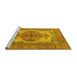 Sideview of Machine Washable Oriental Yellow Industrial Rug, wshurb1131yw