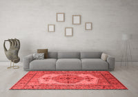 Machine Washable Oriental Red Industrial Rug, wshurb1131red