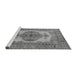 Sideview of Machine Washable Oriental Gray Industrial Rug, wshurb1131gry