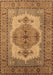 Machine Washable Oriental Brown Industrial Rug, wshurb1131brn