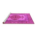 Sideview of Machine Washable Oriental Pink Industrial Rug, wshurb1131pnk