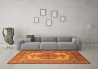 Machine Washable Oriental Orange Industrial Rug, wshurb1131org