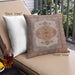 Front View of Mid-Century Modern Urban Square Chestnut Red Throw Pillow, 18 inch by 18 inch, pwurb1131