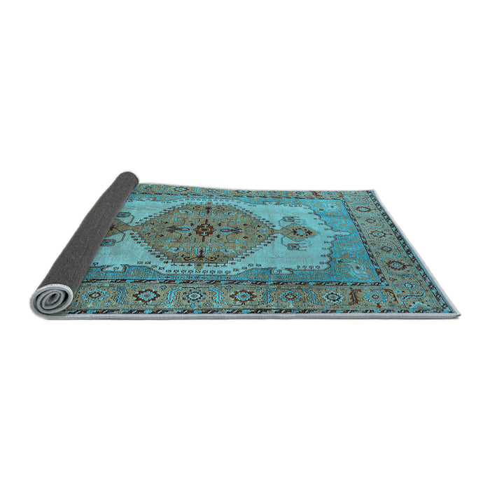 Sideview of Oriental Light Blue Industrial Rug, urb1131lblu