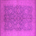 Square Oriental Pink Industrial Rug, urb1132pnk