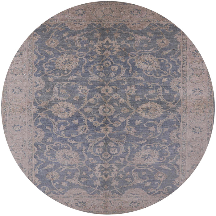 Round Machine Washable Industrial Modern Rosy Brown Pink Rug, wshurb1132