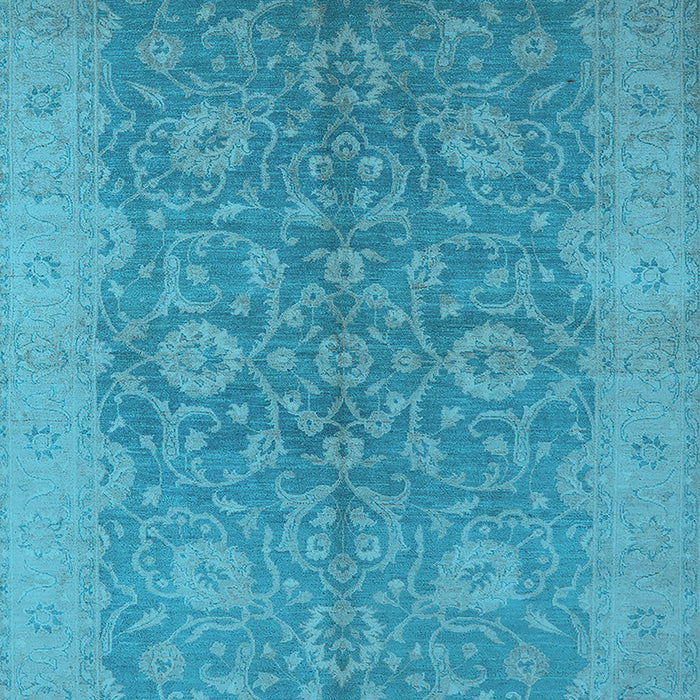 Machine Washable Oriental Light Blue Industrial Rug, wshurb1132lblu