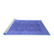 Sideview of Machine Washable Oriental Blue Industrial Rug, wshurb1132blu