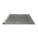 Sideview of Machine Washable Oriental Gray Industrial Rug, wshurb1132gry