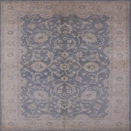 Square Mid-Century Modern Rosy Brown Pink Oriental Rug, urb1132