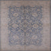 Square Mid-Century Modern Rosy Brown Pink Oriental Rug, urb1132