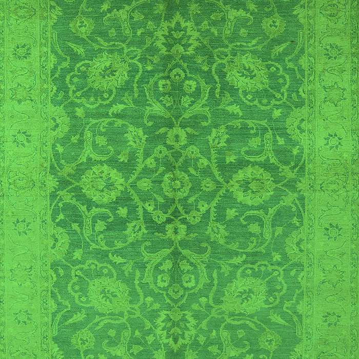 Machine Washable Oriental Green Industrial Area Rugs, wshurb1132grn