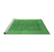 Sideview of Machine Washable Oriental Emerald Green Industrial Area Rugs, wshurb1132emgrn