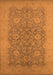 Machine Washable Oriental Orange Industrial Area Rugs, wshurb1132org