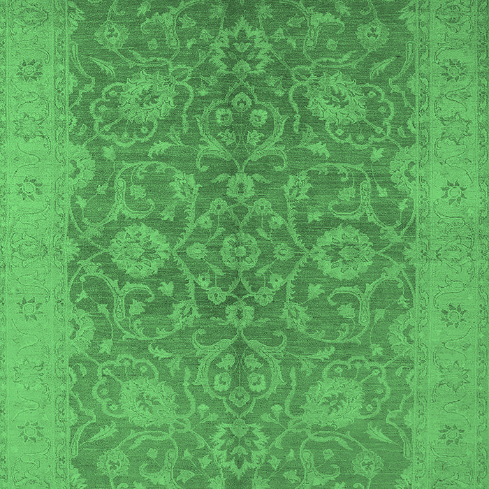 Machine Washable Oriental Emerald Green Industrial Area Rugs, wshurb1132emgrn