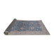 Sideview of Mid-Century Modern Dark Gray Oriental Rug, urb1133