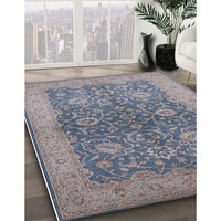 Mid-Century Modern Dark Gray Oriental Rug, urb1133