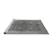 Sideview of Machine Washable Oriental Gray Industrial Rug, wshurb1133gry