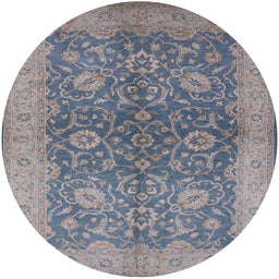 Round Machine Washable Industrial Modern Dark Gray Rug, wshurb1133