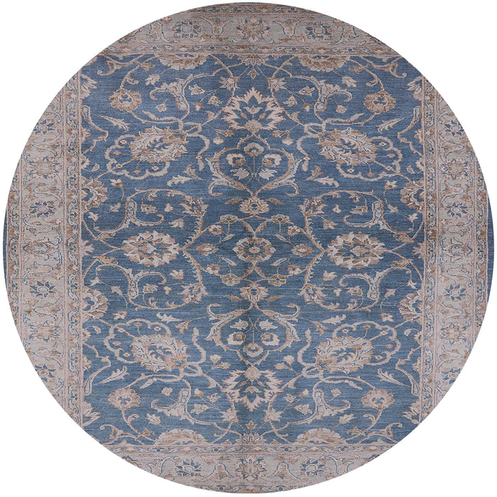 Round Machine Washable Industrial Modern Dark Gray Rug, wshurb1133