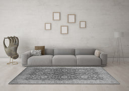 Machine Washable Oriental Gray Industrial Rug in a Living Room,, wshurb1133gry