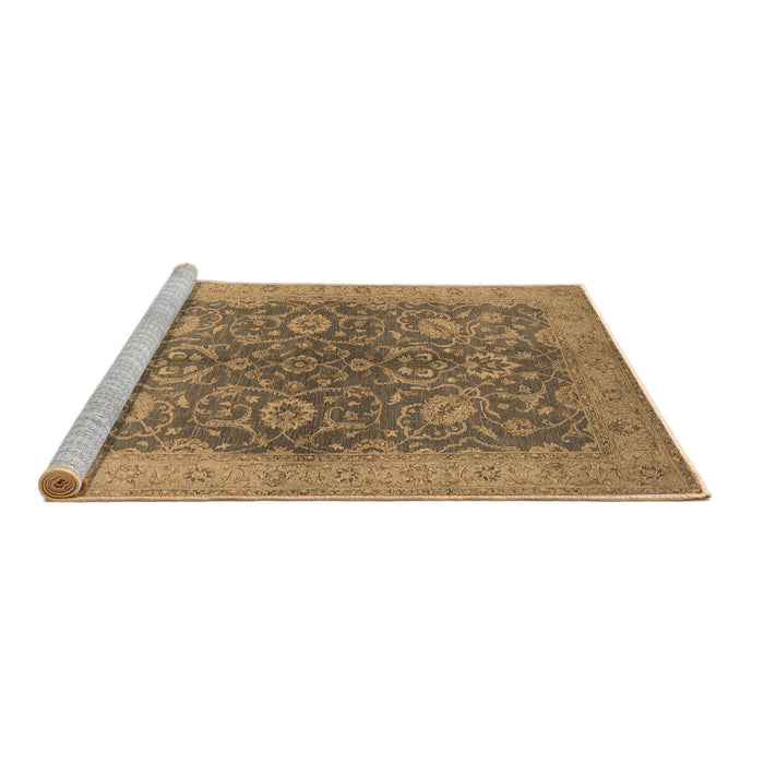 Sideview of Machine Washable Oriental Brown Industrial Rug, wshurb1133brn