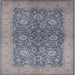 Square Mid-Century Modern Dark Gray Oriental Rug, urb1133