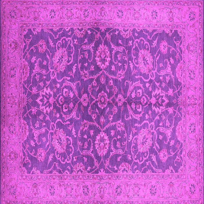 Square Machine Washable Oriental Pink Industrial Rug, wshurb1133pnk