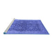 Sideview of Machine Washable Oriental Blue Industrial Rug, wshurb1133blu