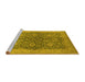 Sideview of Machine Washable Oriental Yellow Industrial Rug, wshurb1133yw