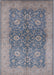 Mid-Century Modern Dark Gray Oriental Rug, urb1133